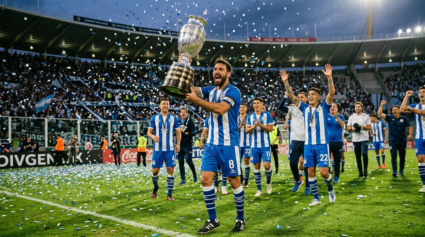 Captura de la Tabla Anual de la Liga Profesional argentina con los cupos a Libertadores y Sudamericana destacados